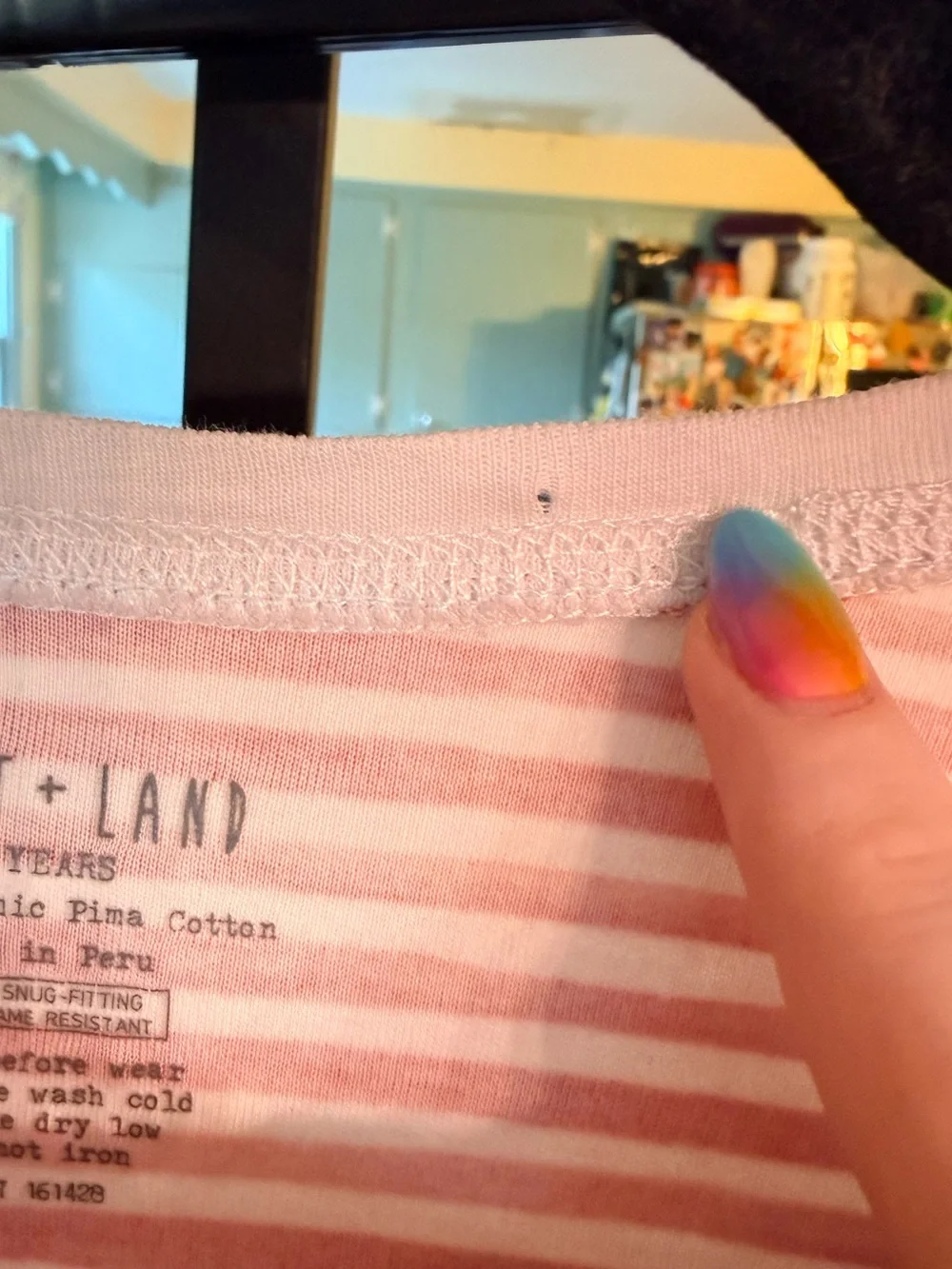 Hart + Land Organic Cotton 2 Piece Pajamas Red White Stripes, size 12 Years